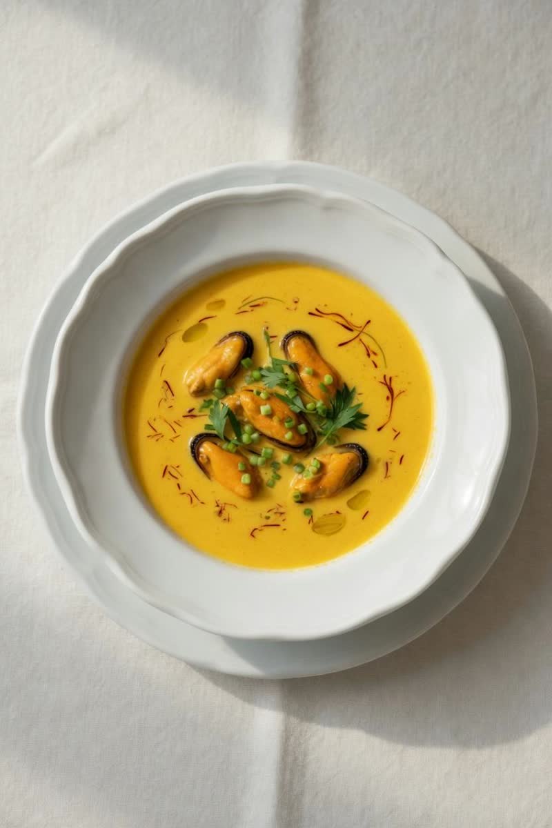 Saffron Mussels Velouté